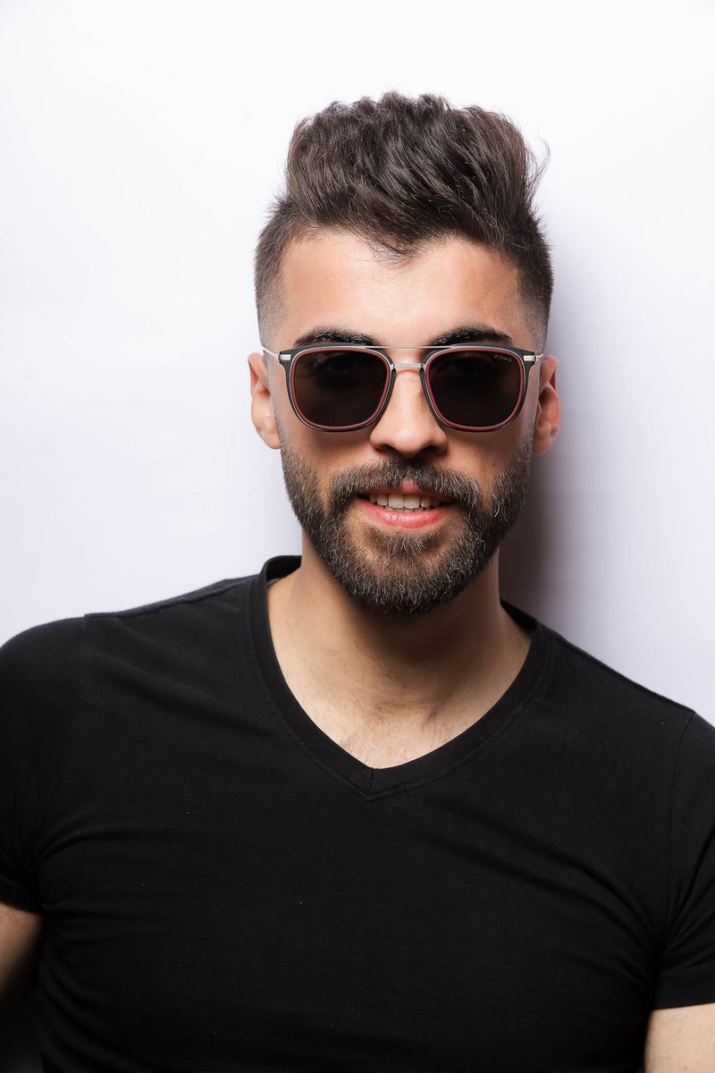 VEGAS Full Rim Square Men Grey  Sunglasses V2049 S C4RED - Image 1